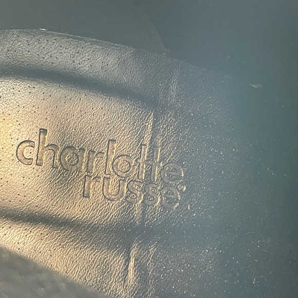 Charolette Russe Platform Ankle Boots Burgundy With Gold 4” Heels New No Box 8 - Picture 10 of 10